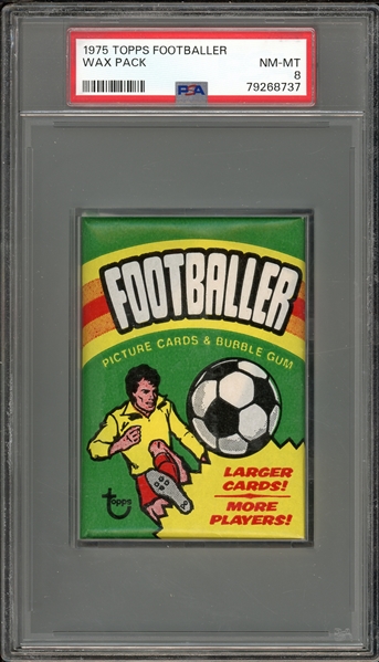 1975 Topps Footballer Wax Pack PSA 8 NM-MT