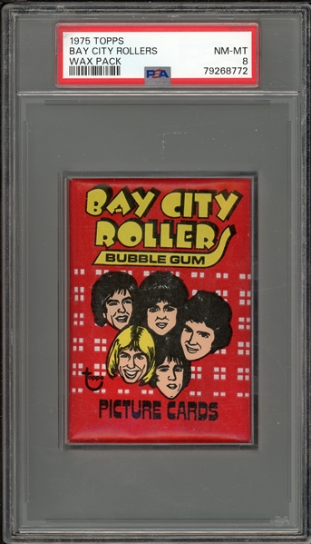 1975 Topps Bay City Rollers Wax Pack PSA 8 NM-MT