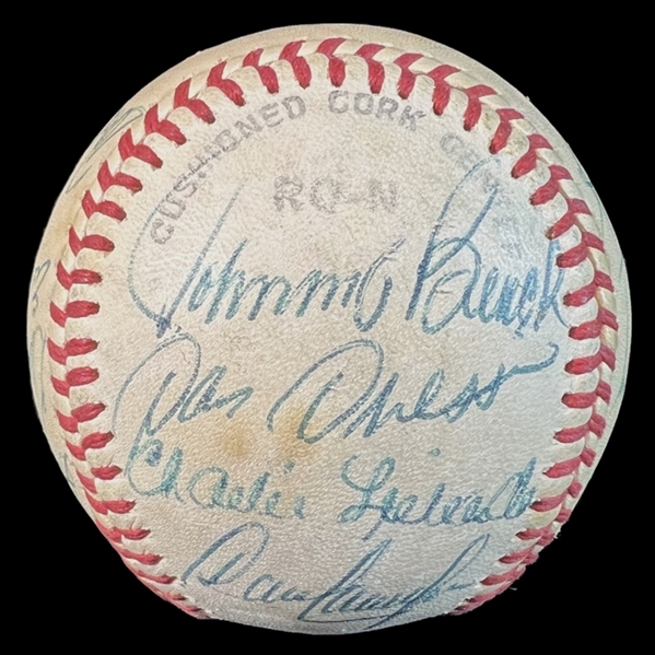 1976 Cincinnati Reds Team Signed ONL (Feeney) Baseball JSA LOA