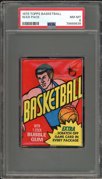 1974 Topps Basketball Wax Pack PSA 8 NM-MT