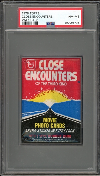 1978 Topps Close Encounters Wax Pack PSA 8 NM-MT