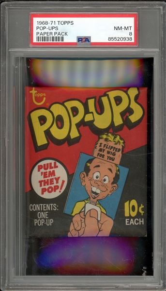 1968-71 Topps Pop-Up Paper Pack PSA 8 NM-MT