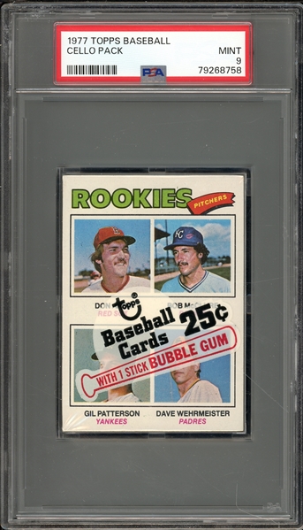 1977 Topps Baseball Cello Pack PSA 9 MINT