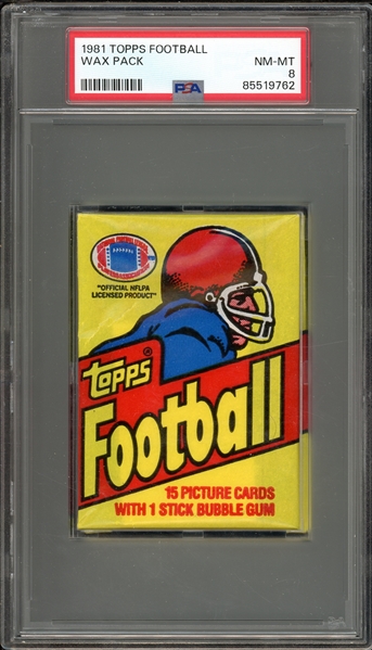 1981 Topps Football Wax Pack PSA 8 NM-MT