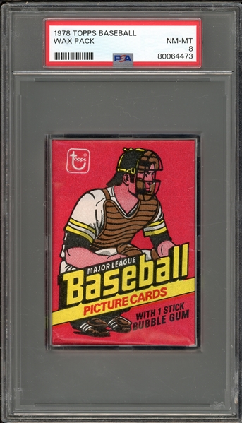 1978 Topps Baseball Wax Pack PSA 8 NM-MT