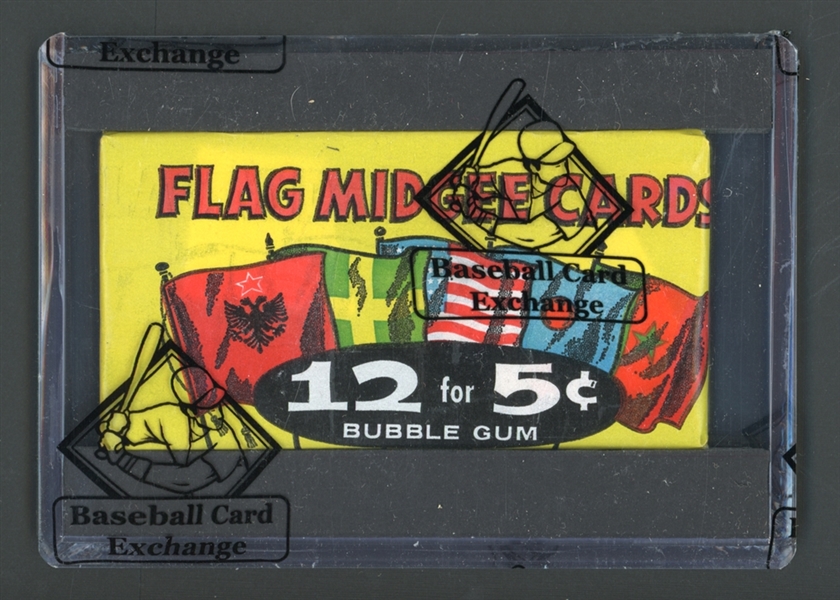 1963 Topps Flag Midgee Cards Wax Pack BBCE