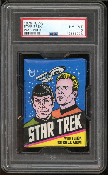 1976 Topps Star Trek Wax Pack PSA 8 NM-MT 