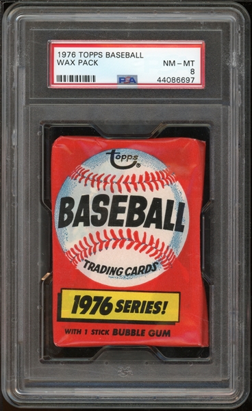 1976 Topps Baseball Wax Pack PSA 8 NM-MT