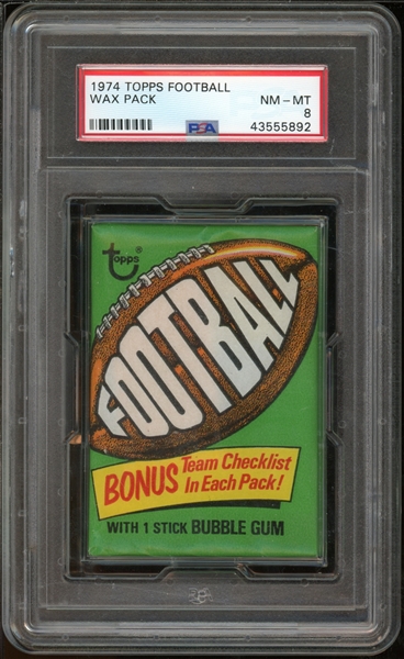 1974 Topps Football Wax Pack PSA 8 NM-MT