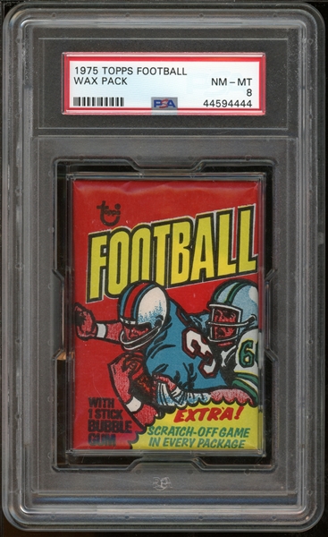 1975 Topps Football Wax Pack PSA 8 NM-MT