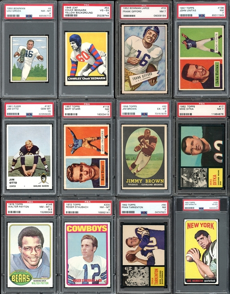 Pro Football Hall of Fame Rookie Players PSA Set Registry Set With A 7.045 GPA