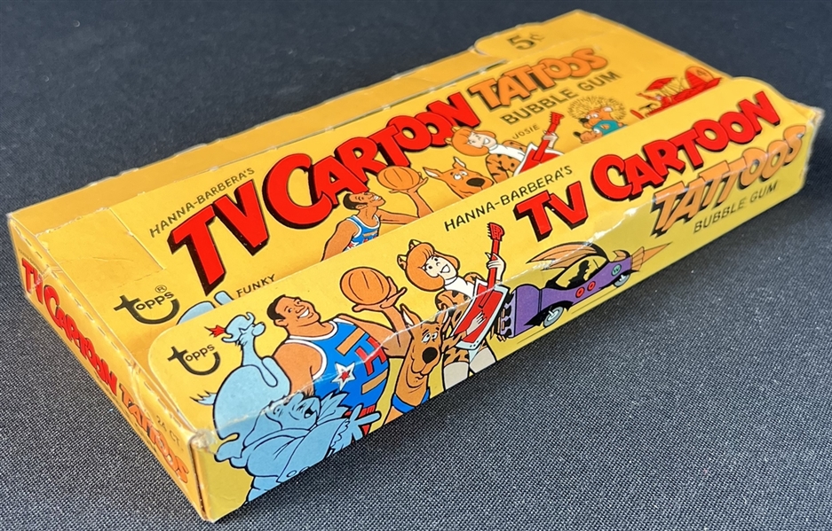 1971 Topps TV Cartoon Tattoos Partial Unopened Wax Box (18/24)