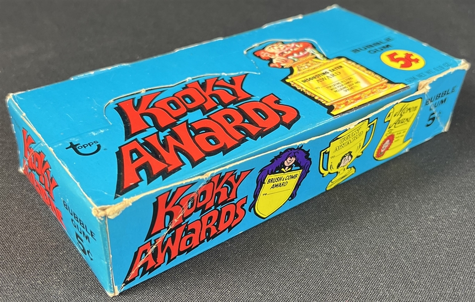 Exceptionally Rare 1967 Topps Kooky Awards Partial Unopened Wax Box With 18 Unopened Wax Packs