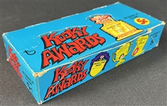 Exceptionally Rare 1967 Topps Kooky Awards Partial Unopened Wax Box With 18 Unopened Wax Packs