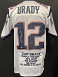 Tom Brady Signed "Simply The Best" Limited Jersey #10/12 Mounted Memories 