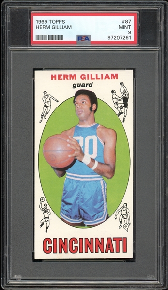 1969 Topps Basketball #87 Herm Gilliam PSA 9 MINT