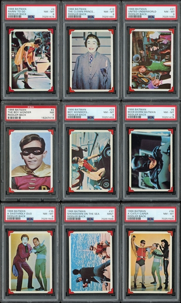 1966 Batman Riddler Back Complete Set Completely PSA Graded