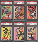 1966 Batman A Series Red Bat Complete Set All PSA 8 