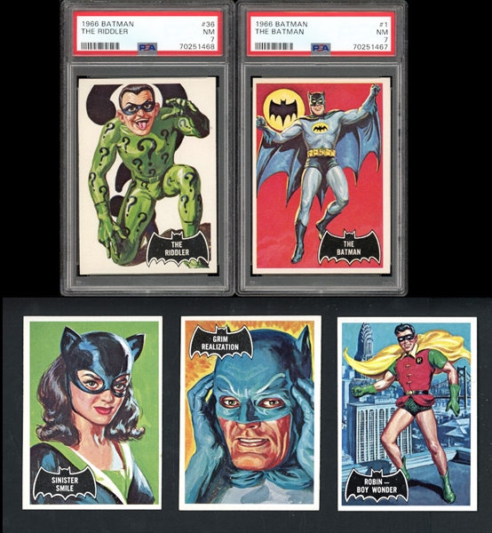 1967 Topps Batman Black Bat Complete Set With PSA Graded