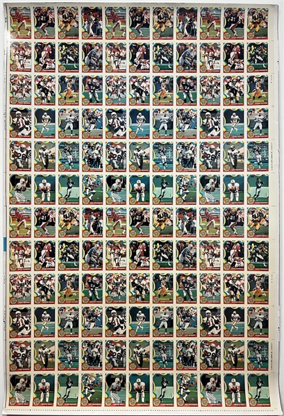 1989 Topps 100 Yard Club Uncut Sheet