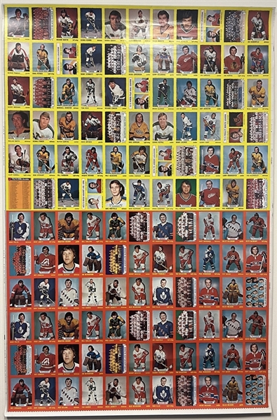 1973-74 Topps Hockey Uncut Sheet