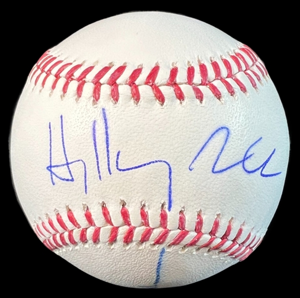 Hillary & Bill Clinton Signed OML (Selig) Baseball PSA LOA