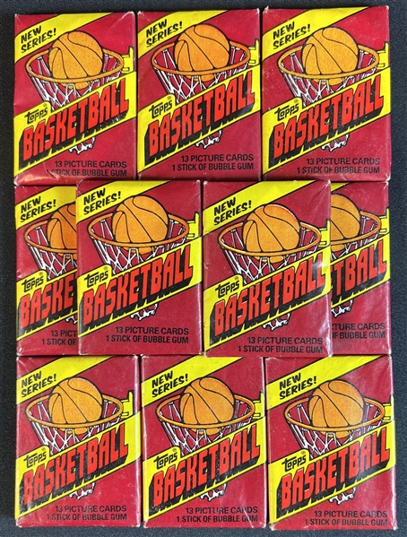 1981 Topps Basketball Group of Eleven (11) Unopened Wax Packs