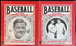 Two (2) 1930s Baseball Magazines Featuring Babe Ruth on The Cover