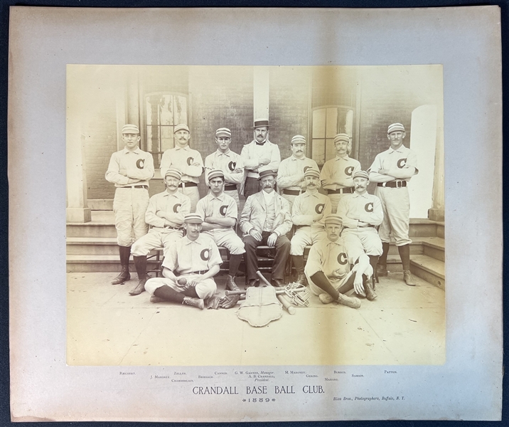 1889 Crandall Base Ball Club Team Portrait