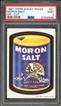 1967 Topps Wacky Packs #21 Moron Salt Die-Cut PSA 9 MINT