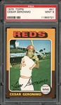 1975 Topps #41 Cesar Geronimo PSA 9 MINT