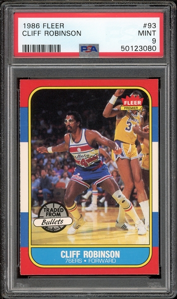 1986 Fleer #93 Cliff Robinson PSA 9 MINT