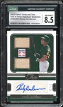 2023 Panini Three And Two Hall Of Fame Signature Swatches (23/24) #HSS-RH Rickey Henderson CGC 8.5 NM-MT+