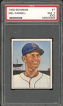 1950 Bowman #1 Mel Parnell PSA 7 NM (OC) 