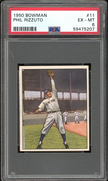 1950 Bowman #11 Phil Rizzuto PSA 6 EX-MT