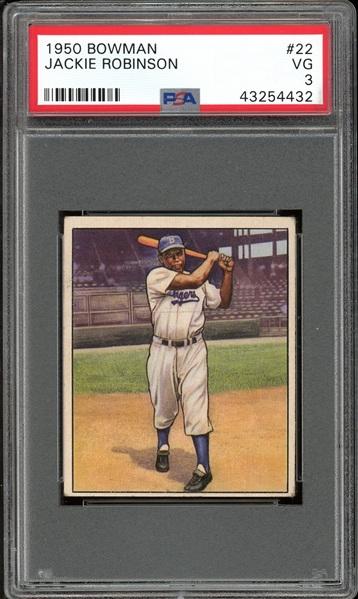 1950 Bowman #22 Jackie Robinson PSA 3 VG