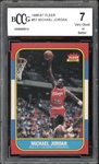 1986-87 Fleer #57 Michael Jordan BCCG 7 VG Or Better