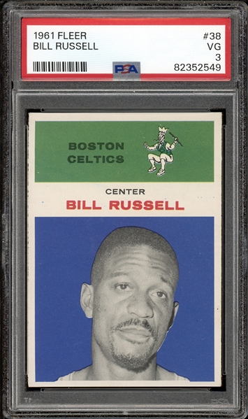 1961 Fleer #38 Bill Russell PSA 3 VG