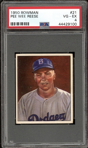 1950 Bowman #21 Pee Wee Reese PSA 4 VG-EX