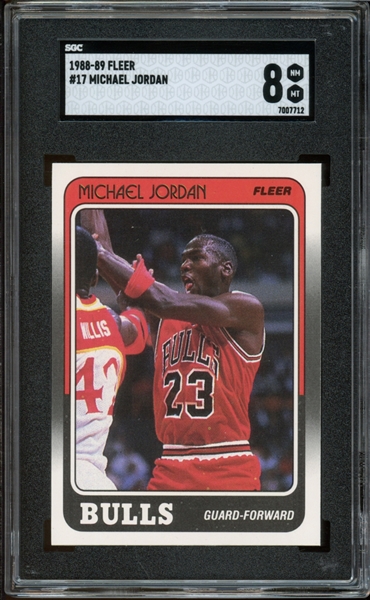 1988-89 Fleer #17 Michael Jordan SGC 8 NM-MT