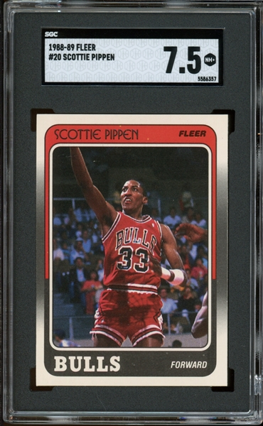 1988-89 Fleer #20 Scottie Pippen SGC 7.5 NM+