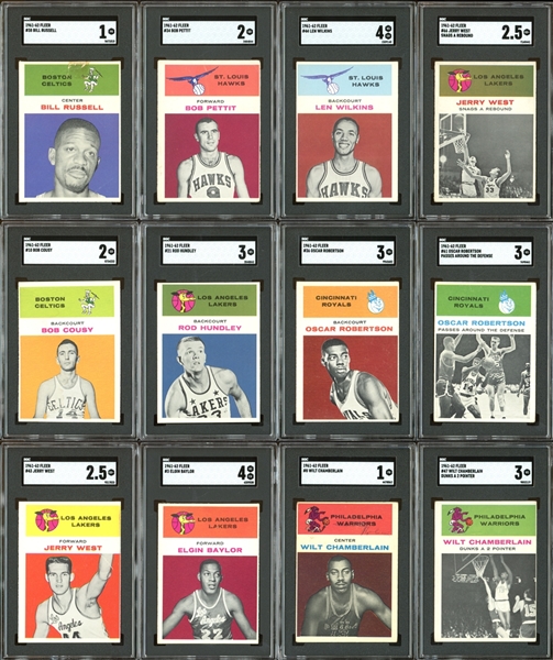 1961 Fleer Basketball Complete Set Completely Graded