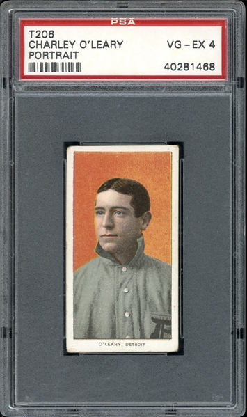 1909-11 T206 Sweet Caporal 150/30 Charley OLeary (Portrait) PSA 4 VG-EX