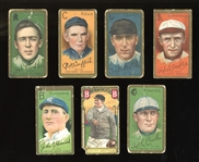 1911 T205 Group Of Seven (7) Cards With HOFers Clarke, Griffith, And Tinker