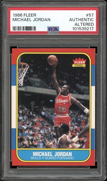 1986 Fleer #57 Michael Jordan PSA Authentic Altered 