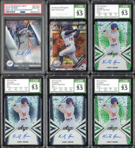 2019 Kody Hoese Rookie Graded Lot Of 6