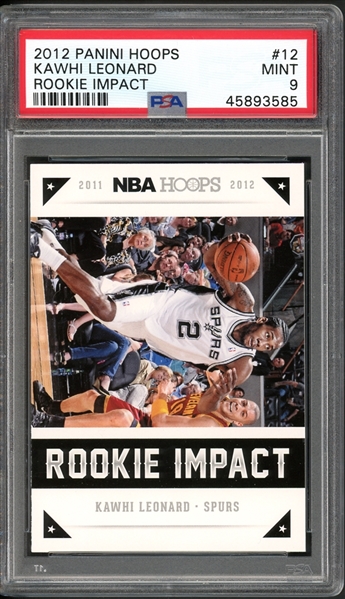 2012 Panini Hoops #12 Kawhi Leonard Rookie Impact PSA 9 MINT