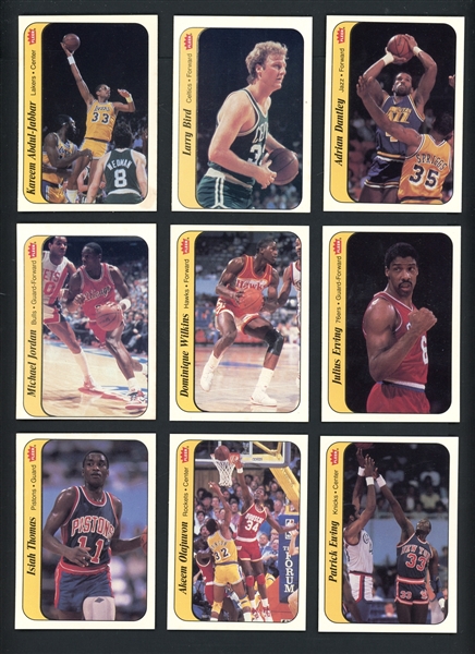 1986 Fleer Basketball Sticker Complete Set 