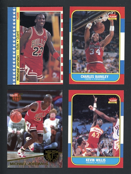 1986-92 Fleer And Fleer Ultra Basketball Group Of Four (4) Includes Barkley Rookie