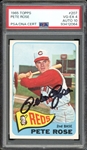 1965 Topps #207 Pete Rose PSA/DNA 4 VG-EX AUTO 10